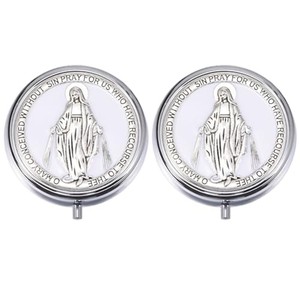 Boîte de 2 chapelets en métal avec médaille miraculeuse - Vente en gros - Articles dévotionnels catholiques - Product Image 2