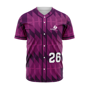 Wholesale Custom Breathable Quick Dry Unisex Baseball/Softball Jersey for Adults Team Training 100% Polyester Jerseys for Teams - Product Image 2