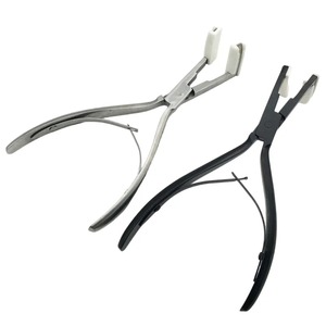 Pince et pincettes de 7 pouces pour extensions capillaires à crochets double trame avec anneaux en acier nano pour le retrait - Product Image 4
