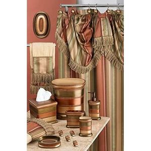 Ensemble d'accessoires de salle de bain de luxe Contempo 4 pièces : distributeur de savon, gobelet, porte-brosse à dents et porte-savon - Product Image 3