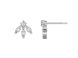 Mejor Oferta, Pendientes de Diamantes con Corte Marquesa, Cultivados en Laboratorio, Certificados por IGI, VVS, Oro de 14k, Sin Níquel, Minimalistas, de Lujo, para Mujer - Product Image 5