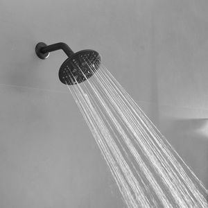 Juego de grifos de ducha de 6 rociadores de un solo Mango, juego de baño negro mate de 1,8 GPM con válvula y cabezal de ducha filtrado - Product Image 5