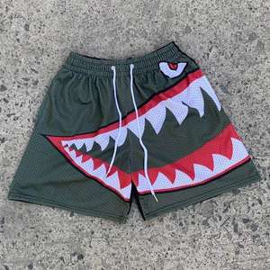 Summer Blank Sport Sublimation 100% Polyester Athletic Running Double <b>Layer</b> Unisex Mesh Shorts Custom Men's Basketball Shorts - Product Image 3