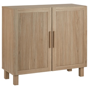 Modern Solid Teak Wood <b>Sideboard</b> with Natural Finish Fluted Design and Customizable Color for Dining Room and Kitchen Use - Product Image 1