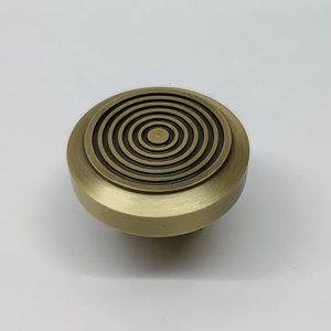 Round <b>Brass</b> Furniture <b>Knob</b> with Spiral Design for Drawer Cabinet Hardware Traditional Style Durable Finish - Product Image 3
