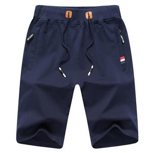 Pantalones cortos deportivos casuales de verano para hombre, de tela heather de alta calidad, 60% algodón, 40% poliéster, transpirables, con cintura elástica y cordón ajustable. - Product Image 2