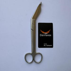 Ciseaux chirurgicaux en acier inoxydable personnalisés OEM pour pansements médicaux, à alimentation manuelle, certifiés CE Classe I, bon marché, par Dentavex - Product Image 3