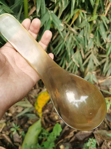 Cuchara de cuerno de vaca con mango pulido a espejo, nuevo diseño, cuchara de cuerno para servir en restaurantes, producto de alta calidad - Product Image 2