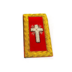 Épaulettes de cérémonie personnalisées, écussons d'épaule uniformes avec fixation par épingle de sûreté, brodés, service OEM - Product Image 2