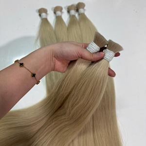 Venta al por mayor 22A Color 100% Raw Virgin Pelucas de cabello humano vietnamita Bulk Straight Natural Wave Super Double Drawn Glueless Extensiones - Product Image 5