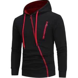 Sudadera con capucha Essentials para hombre, informal, con cierre, ajustada, de forro polar, con cremallera cruzada, personalizada. - Product Image 2