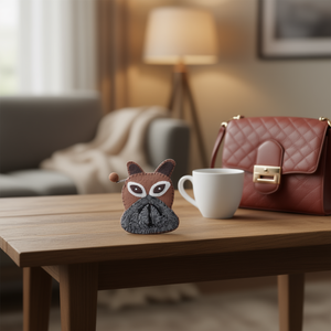 Dog Face Purse Handmade <b>Felt</b> Coin Purse with Durable Fastener for Women - Product Image 3