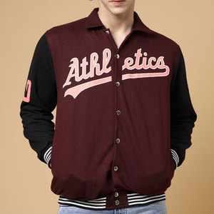 Blouson universitaire brodé patchwork économique et tendance, taille standard, article neuf, disponible en ligne - Product Image 1