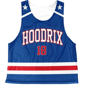 OEM Lacrosse Pinnies Personalized Reversible Practice Vest Athletic Team Player Name Dot Sublimated Tank <b>Top</b> Unisex Moisture - Product Image 1