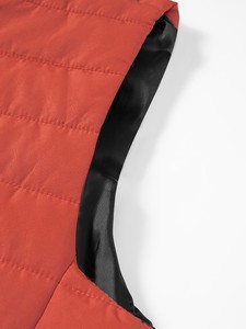 <b>Men's</b> Hooded Sleeveless Puffer <b>Vest</b> Zipper Closure <b>Heated</b> Warm Winter Outerwear Solid Color Casual Regular Fit - Product Image 6