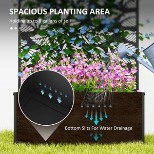 Fioriera da Giardino Autoportante o da Parete da 5L con Foro di Drenaggio per Piante Rampicanti, per Esterni o Balconi - Product Image 4
