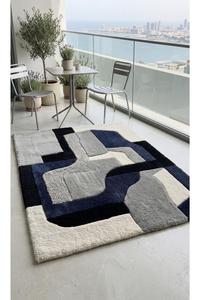 Alfombra de Lana Hecha a Mano con Pelo Estructurado, Diseño Moderno Antideslizante para Mayor Durabilidad y Retención de Forma, para Sala de Estar, Dormitorio y Hogar - Product Image 5