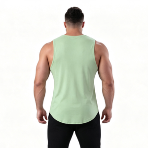 OEM Custom Wholesale Manufacturer Organic Cotton Gym Workout Tank Top <b>Singlet</b> Bulk Supplier Private Label Apparel - Product Image 6