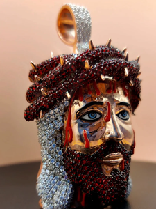 VVS1 Quality IGI Certified Diamond with 925 Silver Customized Face Heart Shape Hip Hop Style Unisex Pendant Gold Tone - Product Image 4