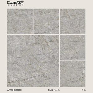 Azulejo de porcelana moderno de 60x60 cm con detalles mate tallados que aportan movimiento texturizado refinado y un toque de elegancia al interior. - Product Image 1