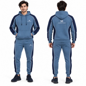 Conjunto Deportivo de Alta Gama MANGOES FASHION, Estilo Lavado Ácido, Sudadera con Capucha y Pantalones Deportivos con Bordado Personalizado, 100% Algodón Felpa, OEM ODM - Product Image 1
