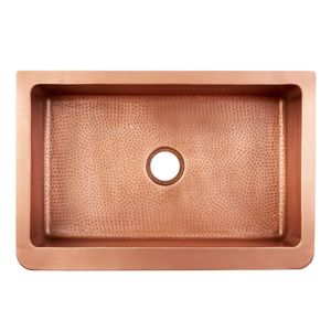 Fregadero de Cocina de Cobre Tradicional, Diseño Artesanal, Apto para Uso Residencial, Hostelería y Aplicaciones Culinarias - Product Image 4