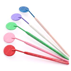 Pinzas de Acero Inoxidable de Alta Calidad para Extensión de Pestañas, Punta Puntiaguda, Espejo para Pestañas con Nombre Comercial Personalizado Impreso y Mango - Product Image 5