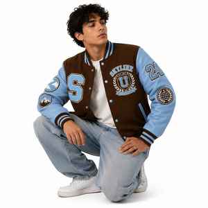 Veste universitaire pour homme sur mesure OEM ODM, broderie en chenille de qualité supérieure, étiquette privée - Product Image 4