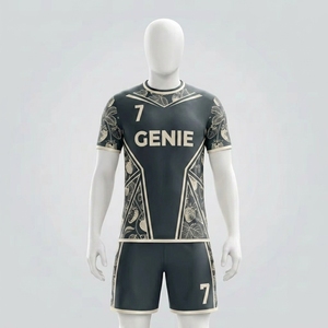 Conjunto de Pantalones Cortos de Secado Rápido y Transpirables para Deportes de Equipo, Uniforme de Fútbol Azul Personalizado Unisex, Uniforme de Fútbol de Poliéster Liso - Product Image 1