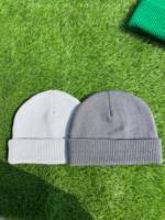 Bonnet unisexe personnalisé pour adulte, rayé, 100 % acrylique, tricoté plat, décontracté, pour l'hiver, OEM, marque privée et vente en gros