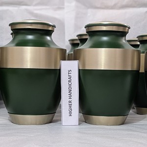 Indian Exporter Metal Memorial Cremation <b>Urn</b> for Human Ashes <b>Large</b> Size Handcrafted Metal <b>Urns</b> Wholesale Supplies - Product Image 2