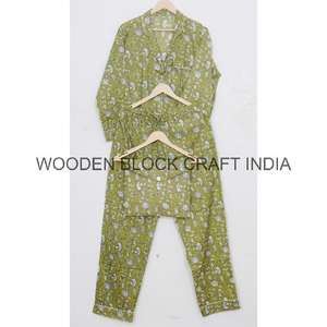 Ensemble de pyjama en coton élégant pour femmes, vêtements de nuit luxueux, confortables et respirants, grande taille, long avec poches pour femmes - Product Image 6