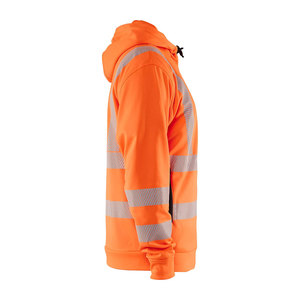 Sweat-shirt de travail réfléchissant pour hommes avec fermeture éclair, manches longues, pour la construction, la sécurité, l'hiver - Product Image 2