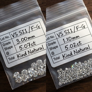 Diamantes Sueltos Naturales de Corte Brillante Redondo, Color F-G, Grado VS SI1, 1.10mm 3.00mm, Listos para Enviar para la Fabricación de Joyas - Product Image 1