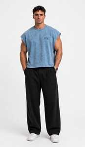 เสื้อยืดแขนสั้นผู้ชาย ONETEN APPAREL สีฟ้าฟอกกรด คอกลม พิมพ์ลายโลโก้ด้านหน้า ทรงเข้ารูป ผ้าฝ้าย 95% สไตล์สตรีทแวร์ - Product Image 6
