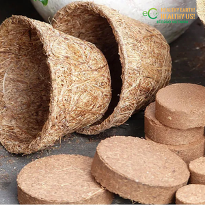 ECO2GO VIETNAM - Pellets de Fibra de Coco Comprimida con Buena Drenación y Combo de Maceta de Fibra de Coco para Plántulas de Vivero - Product Image 5