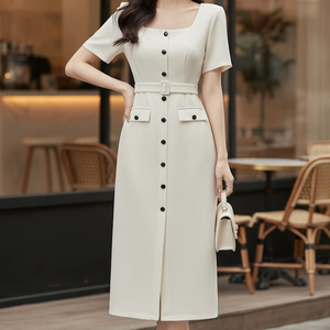 Vêtements en gros Robes pour femmes OEM ODM Fabricant de vêtements au Vietnam Vêtements pour femmes Étiquette personnalisée Tissu personnalisé - Product Image 1