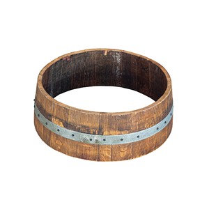 Jardinera Rústica de Madera de Mango en Forma de Barril de Vino - Decoración de Jardín Artesanal al por Mayor - Product Image 2