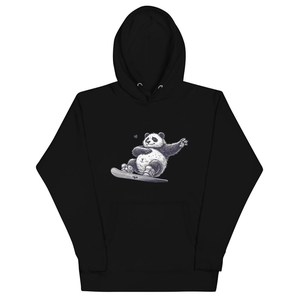 Men's <b>Navy</b> Hooded <b>Sweatshirt</b> Snowboarder Mountain Print Casual Winter Wear Regular Fit 100% Cotton Knitted Front Logo - Product Image 6