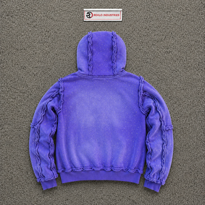 Sudadera con capucha con cremallera PREMIUM PURPLE GRAPHIC HIDDEN TRUTH para hombre, estilo urbano, cómoda, inspirada en la calle, moderna, para uso diario. - Product Image 6