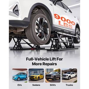 Sollevatore per Camion in Acciaio Resistente, Capacità 9000 Libbre, Sollevatore Auto Portatile, Altezza Massima 28'', Unità di Alimentazione 120V con 4 Cuscinetti in Gomma - Product Image 2