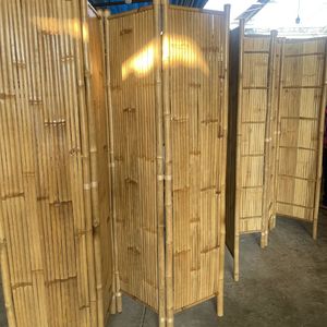 Separador de ambientes ecológico de bambú, diseño plegable de 3 paneles para salas de estar y oficinas - Product Image 6