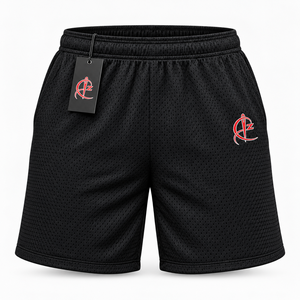 Shorts en polyester tricoté noir pour hommes, taille mi-haute, élastique, séchage rapide, décontracté, athlétique, à prix abordable et service OEM ODM - Product Image 4