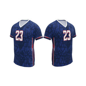 Ensemble d'uniformes de volley-ball unisexes personnalisés, sublimés, 100% polyester, maillot et short, taille élastique, col rond, poches, impression de nom et de numéro - Product Image 5