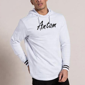 Customized Men 100% Cotton Oversized Acid Wash Blank Distress Patch Pocket Pullover Hoodies Sweatshirts Solid Color - Product Image 3