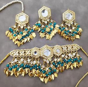 Indian Royal Kundan Gold Plated Bridal Engagement Wedding Party Jewelry Set Women Zircon Trendy Traditional Elegance Regal - Product Image 2