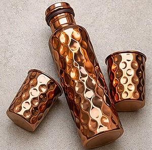 decorative copper <b>water</b> <b>bottle</b> with tumblers printed design traditional drinkware handmade <b>metal</b> <b>bottle</b> reusable drinking <b>bottle</b> - Product Image 5
