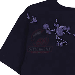 T-shirts brodés à séchage rapide en gros, grandes tailles en stock, t-shirts brodés sur mesure - Product Image 3