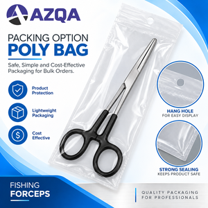 Pince de pêche professionnelle en acier inoxydable avec manche noir, longue pince pour retirer les hameçons, matériel de pêche à la mouche AZ-NMPK-03 - Product Image 6