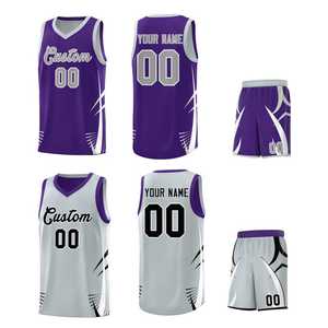 Ensemble de maillots de basket sublimés, col en V, sans manches, en maille respirante, unisexe, uniformes d'équipe pour adultes, bleu clair, noir 00 - Product Image 2